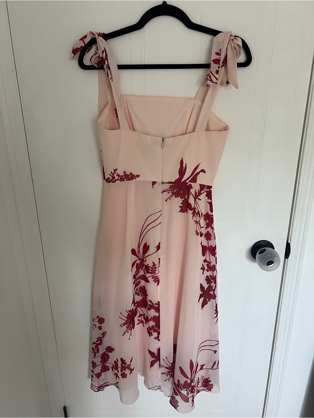 RW&Co Red Floral Tie-Shoulder Midi Dress - Women's - Picture 3 of 7